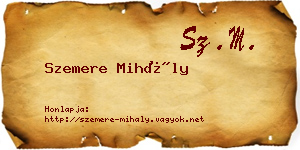 Szemere Mihály névjegykártya