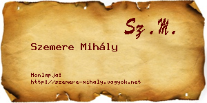 Szemere Mihály névjegykártya