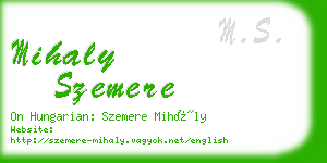 mihaly szemere business card